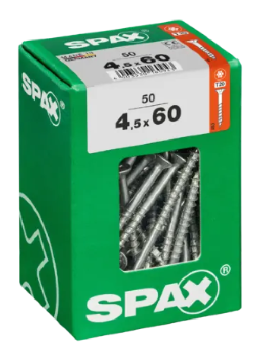 Spax Universalschraube WIROX, 4,5x60, 50 Stück, 4191020450607